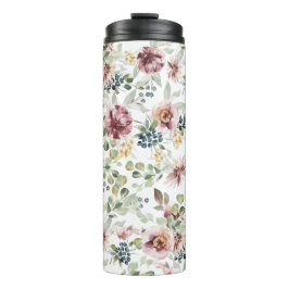 Bloemen pastel ontwerp thermische tumbler thermosbeker