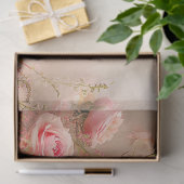  Bloemen Pastel Pinks & Witte Decoupage Tissuepapier (Geschenk)
