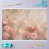  Bloemen Pastel Pinks & Witte Decoupage Tissuepapier (Craft)