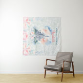 Bloemen Pastel Prinses Kasteel Achtergrond & Tapes Wandkleed (In Situ (horizontaal))