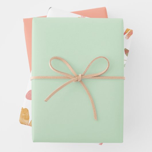 Bloemen pastel rust inpakpapier vel (In situ)