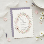 Bloemen Pastel Verlovingsfeest Uitnodiging