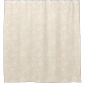 Bloemen pastell crème patroon + uw ideeën douchegordijn (Voorkant)