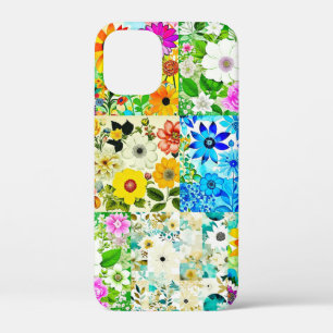 Bloemen Patchwork Art Waterverf Flowers Case-Mate iPhone Case
