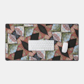 Bloemen Patchwork Boho Chic Multi Color Zwart Bureaumat (Keyboard & Muis)