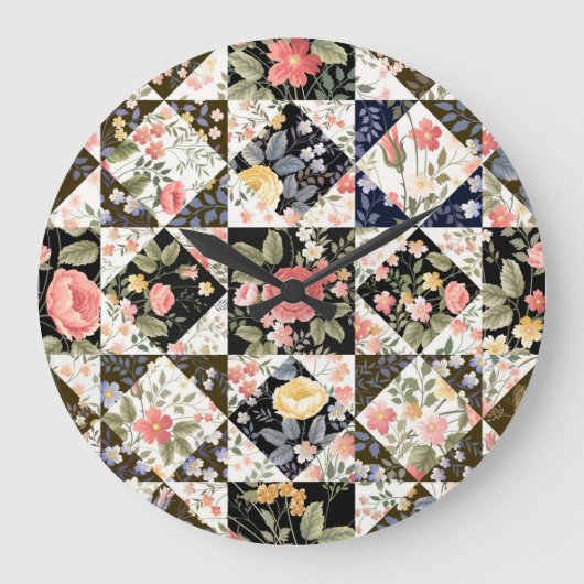 Bloemen Patchwork:  Mix Grote Klok (Voorkant)