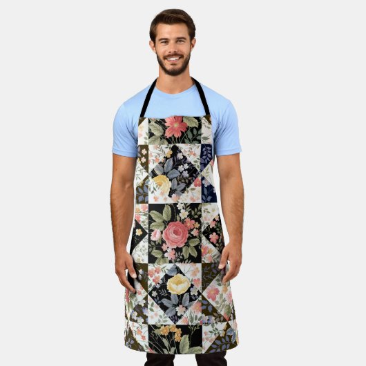 Bloemen Patchwork:  Mix Schort (Gedragen)