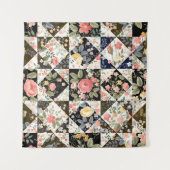 Bloemen Patchwork:  Mix Wandkleed (Voorkant)