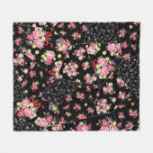 Bloemen Patchwork: naadloos ontwerp. Fleece Deken (Voorkant (Horizontaal))