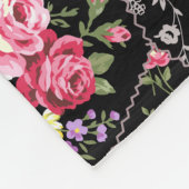 Bloemen Patchwork: naadloos ontwerp. Fleece Deken (Hoek)