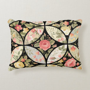 Bloemen Patchwork Naadloos Patroon Accent Kussen