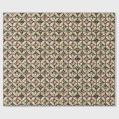 Bloemen Patchwork Naadloos Patroon Cadeaupapier (Vlak)