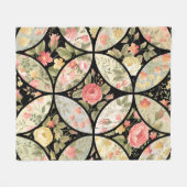Bloemen Patchwork  Naadloos Patroon Fleece Deken (Voorkant (Horizontaal))
