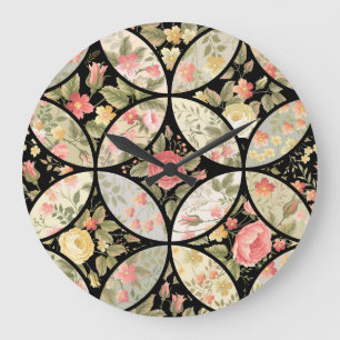 Bloemen Patchwork  Naadloos Patroon Grote Klok