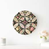 Bloemen Patchwork  Naadloos Patroon Grote Klok (Huis)