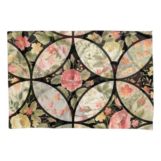 Bloemen Patchwork  Naadloos Patroon Kussensloop (Voorkant)
