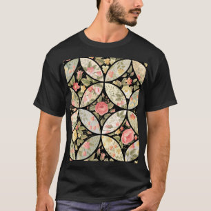 Bloemen Patchwork Naadloos Patroon T-shirt