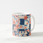 Bloemen Patchwork Patchwork Patroon (11) Koffiemok (Voorkant rechts)