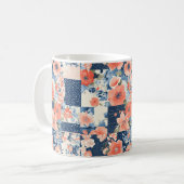 Bloemen Patchwork Patchwork Patroon (11) Koffiemok (Voorkant links)