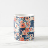 Bloemen Patchwork Patchwork Patroon (11) Koffiemok (Center)