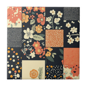 Bloemen Patchwork Patchwork Patroon (1) Tegeltje