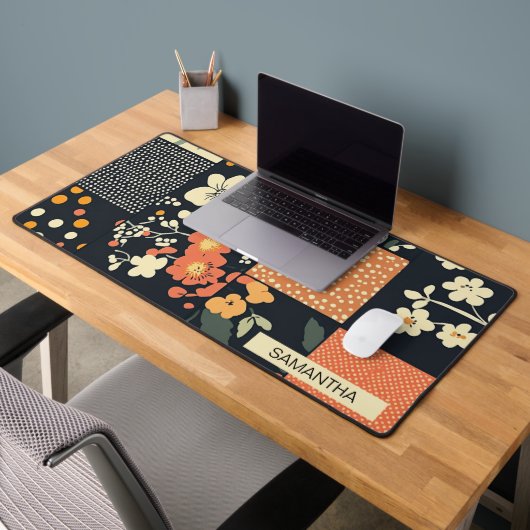  Bloemen Patchwork Patchwork Patroon (2) Bureaumat (Kantoor 2)