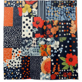  Bloemen Patchwork Patchwork Patroon (3) Douchegordijn (Voorkant)