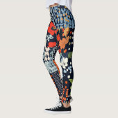 Bloemen Patchwork Patchwork Patroon (3) Leggings (Links)