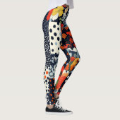 Bloemen Patchwork Patchwork Patroon (3) Leggings (Rechts)