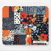 Bloemen Patchwork Patchwork Patroon (3) Muismat (Voorkant)