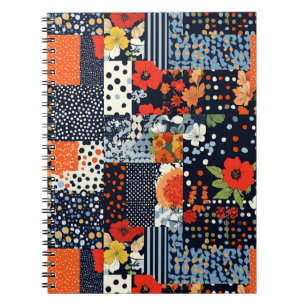 Bloemen Patchwork Patchwork Patroon (3) Notitieboek