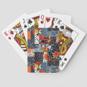  Bloemen Patchwork Patchwork Patroon (3) Pokerkaarten (Achterkant)