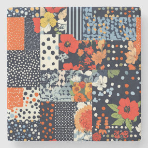  Bloemen Patchwork Patchwork Patroon (3) Stenen Onderzetter