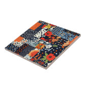 Bloemen Patchwork Patchwork Patroon (3) Tegeltje (Zijkant)