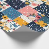  Bloemen Patchwork Patchwork Patroon (4) Cadeaupapier (Hoek)