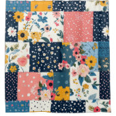  Bloemen Patchwork Patchwork Patroon (4) Douchegordijn (Voorkant)
