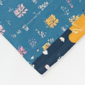 Bloemen Patchwork Patchwork Patroon (4) Fleece Deken (Hoek)