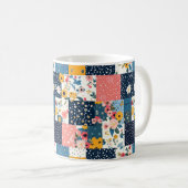  Bloemen Patchwork Patchwork Patroon (4) Koffiemok (Voorkant rechts)