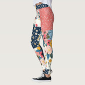  Bloemen Patchwork Patchwork Patroon (4) Leggings (Links)