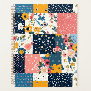 Bloemen Patchwork Patchwork Patroon (4) Planner