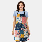  Bloemen Patchwork Patchwork Patroon (4) Schort (Gedragen)