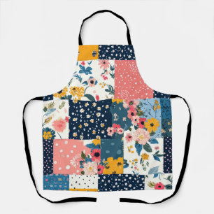 Bloemen Patchwork Patchwork Patroon (4) Schort