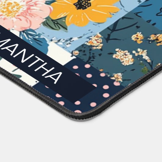 Bloemen Patchwork Patchwork Patroon (5) Bureaumat (Hoek)
