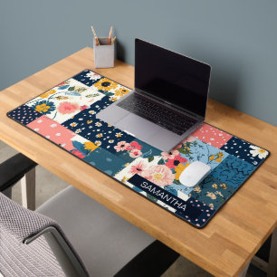Bloemen Patchwork Patchwork Patroon (5) Bureaumat