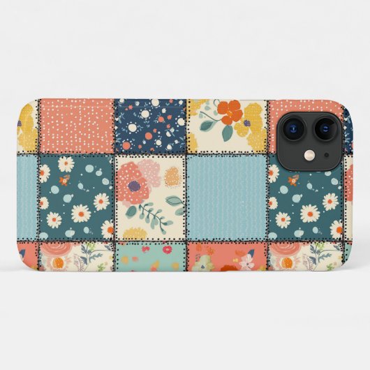 Bloemen Patchwork Patchwork Patroon (6) Case-Mate iPhone Case (Achterkant (horizontaal))