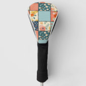 Bloemen Patchwork Patchwork Patroon (6) Golfheadcover (Voorkant)