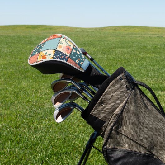 Bloemen Patchwork Patchwork Patroon (6) Golfheadcover (Insitu)