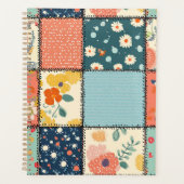 Bloemen Patchwork Patchwork Patroon (6) Planner (Voorkant)