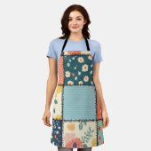  Bloemen Patchwork Patchwork Patroon (6) Schort (Gedragen)