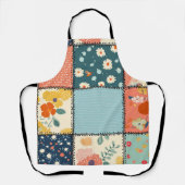 Bloemen Patchwork Patchwork Patroon (6) Schort (Voorkant)